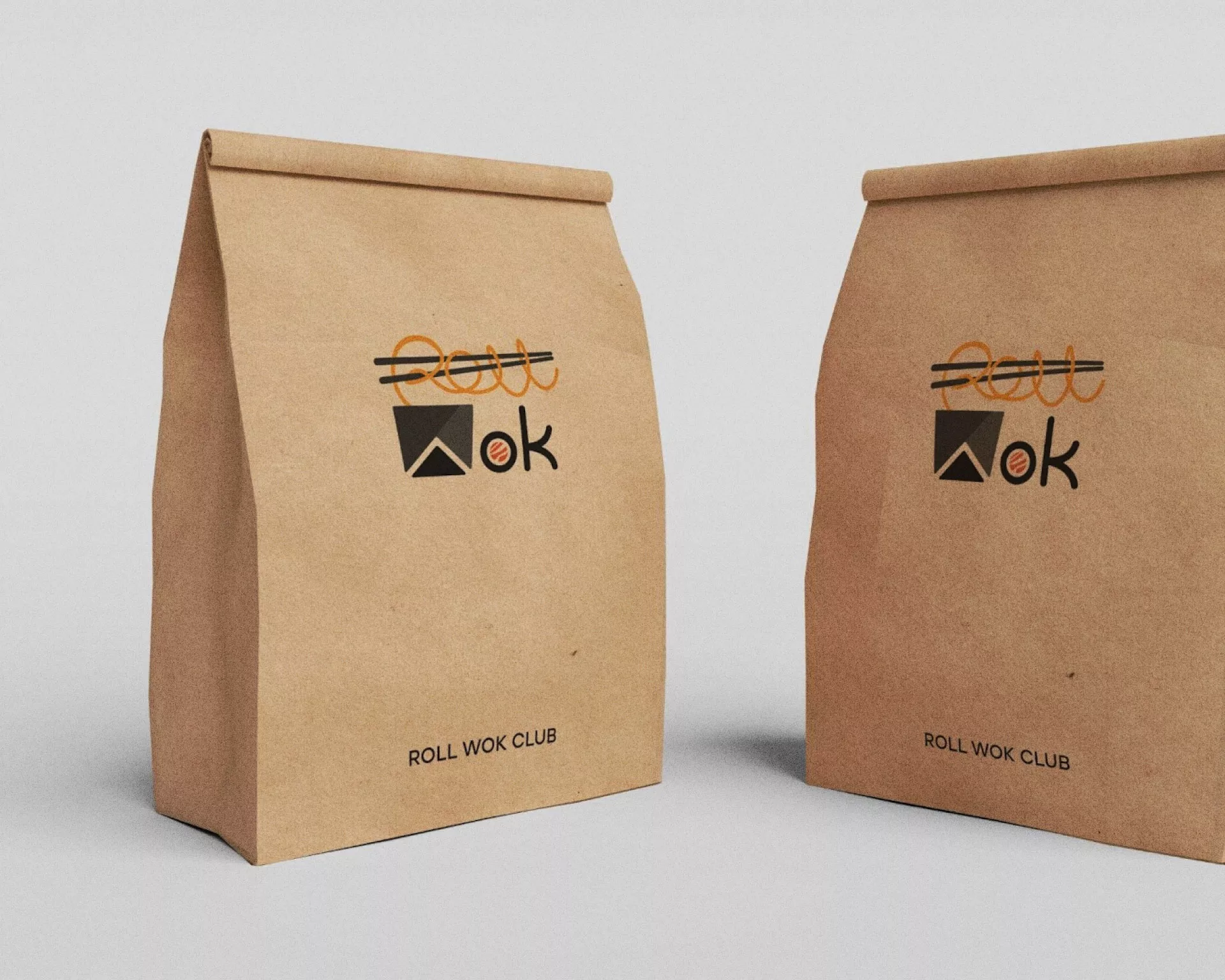 Создание дизайна упаковки суши-бара «Roll Wok Club» в Томске
